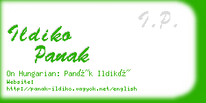 ildiko panak business card